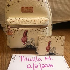 BNWT Loungefly Little Mermaid Rock w/ Card Holder